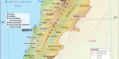 지도의 고대 레바논
