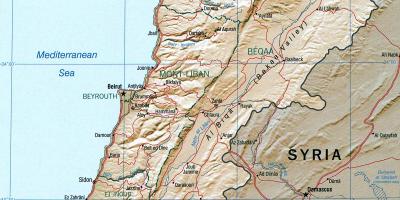 지도의 지리 레바논