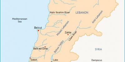 레바논 강 맵